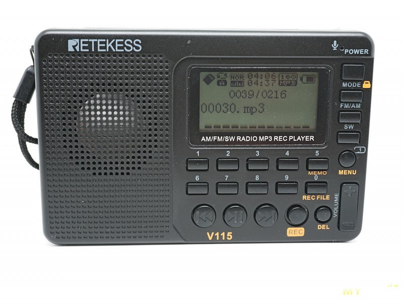 Карманный всеволновой приемник, плеер, диктофон RETEKESS V115
