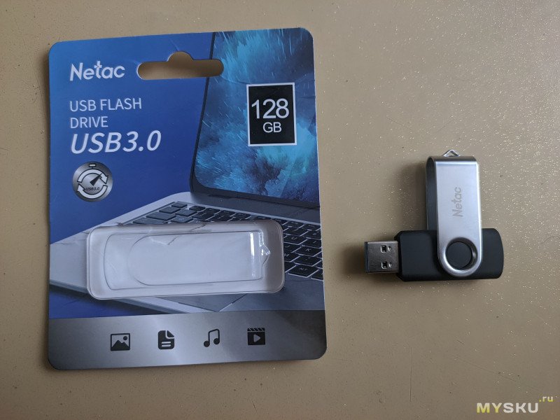Флешка USB 3.0 Netac 128GB