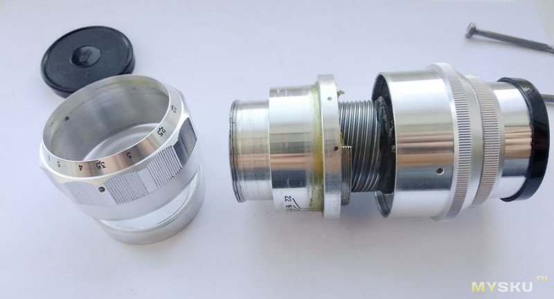 Объектив Юпитер-11 М39х1 для зеркальных камер, замена смазки геликоида (репассаж).