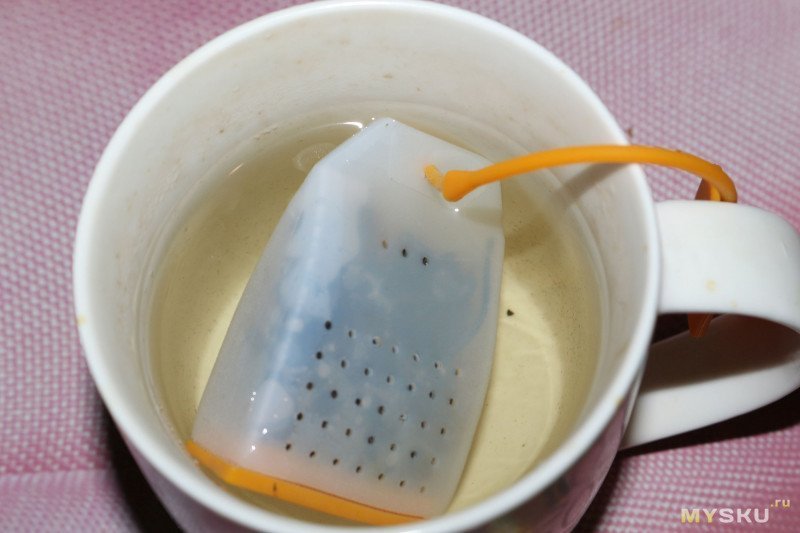 Многоразовый силиконовый пакет для заварки чая