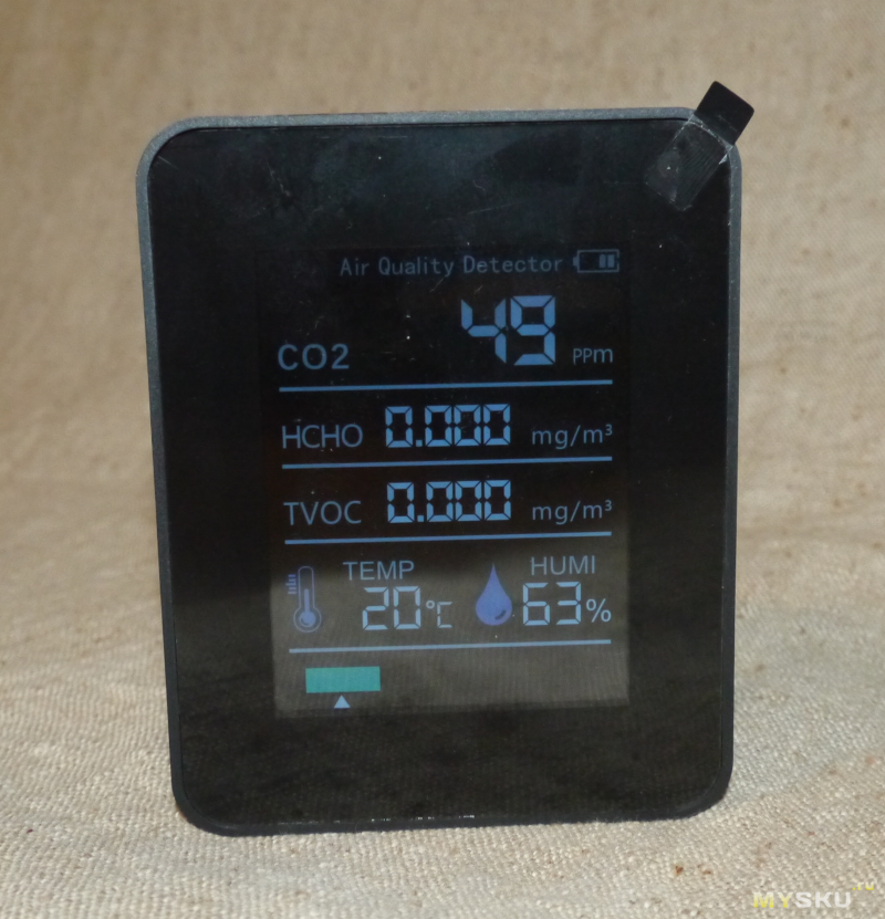 Детектор углекислого газа 5-в-1 с подключением по Bluetooth