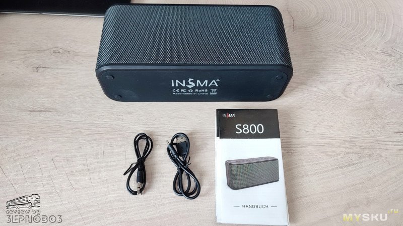 Беспроводная колонка INSMA S800, IPX5. 80Вт? Компактная, громкая, но недостаточно.